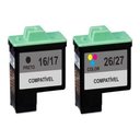 Ver imagem 1 de Kit Colorido de Cartucho de Tinta Compatível com Lexmark N16 N17 N26 N27 para Z645 Z647 X1270 X1185