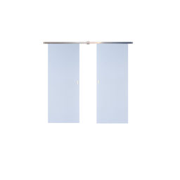 Porta de Correr Dupla Branco Prime 210x120 C/kit Aluminio - 1