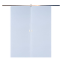 Ver imagem 2 de Porta de Correr Dupla Branco Prime 210x120 C/kit Aluminio