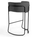 Ver imagem 2 de Kit 4 Banquetas Base Aço Preto C-03 Corano Cinza Chumbo