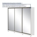 Ver imagem 6 de Guarda Roupa Casal 3 Portas de Correr 6 Gavetas com Espelho e Pés 100% MDF Spazio Super Glass Branco