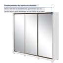 Ver imagem 6 de Guarda Roupa Casal com 3 Espelhos 3 Portas de Correr 6 Gavetas e Pés 270,5cm Spazio Super Glass 100% MDF