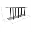 Ver imagem 2 de Prateleira Industrial Suspensa Estante Parede Nicho Branca Ferro e Madeira Suporte Pratileira