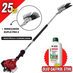 Derriçadeira Kawashima Profissional á Gasolina Com Mãozinha Dupla + Óleo 2T Castrol Stihl - 2