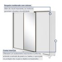 Ver imagem 4 de Guarda-Roupa Casal 3 Portas de Correr 6 Gavetas com Espelho e Pés MDF 270cm Spazio Yescasa Branco