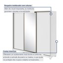 Ver imagem 4 de Guarda Roupa Casal com Espelho 3 Portas de Correr 6 Gavetas e Pés 270,5cm Spazio Glass Espresso Móveis 100% MDF