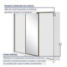 Guarda Roupa Casal com Espelho 3 Portas de Correr 6 Gavetas e Pés 270,5cm Spazio Glass Espresso Móveis 100% MDF - 4