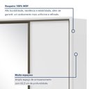 Ver imagem 3 de Guarda-Roupa Casal 3 Portas de Correr 6 Gavetas com Espelho e Pés MDF 270cm Spazio Branco