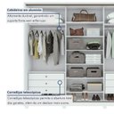 Ver imagem 7 de Guarda-Roupa Casal 3 Portas de Correr 6 Gavetas com Espelho e Pés MDF 270cm Spazio Yescasa Branco