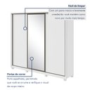 Ver imagem 5 de Guarda Roupa Casal com Espelho 3 Portas de Correr 6 Gavetas e Pés 270,5cm Spazio Glass Espresso Móveis 100% MDF