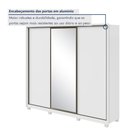 Ver imagem 6 de Guarda Roupa Casal com Espelho 3 Portas de Correr 6 Gavetas e Pés 270,5cm Spazio Glass Espresso Móveis 100% MDF