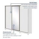 Ver imagem 5 de Guarda-Roupa Casal 3 Portas de Correr 6 Gavetas com Espelho e Pés MDF 270cm Spazio Yescasa Branco