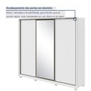 Ver imagem 6 de Guarda-Roupa Casal 3 Portas de Correr 6 Gavetas com Espelho e Pés MDF 270cm Spazio Yescasa Branco