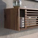 Ver imagem 6 de Rack Flutuante Tv 75 Moderno Madeira 175 Cm Castanho Rian