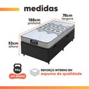 Ver imagem 3 de Cama Box Solteiro Baú Colchão de Espuma D20 Supreme Branco 78x188x53cm Gazin