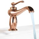 Ver imagem 1 de Torneira de Banheiro Luxo Clássica Retro Vintage Bico Aerador Misturador Monocomando Aço Inox Bronze