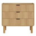 Ver imagem 6 de Cômoda Quarto 90cm 3 Gavetas Pé Madeira Luara Hanover A10 - Mpozenato