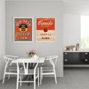 Ver imagem 2 de Kit 2 Quadros Cozinha Vermelho 24x18cm - com vidro:Madeira branca
