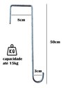 Ver imagem 3 de 3 Ganchos P/ Pendurar Planta Caibro 50cm Grande 8cm Abertura