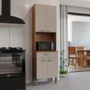 Ver imagem 1 de Torre Quente Modulada para Forno Fidelitá Mariana 60cm 4 Portas 1 Gaveta Freijó/camurça