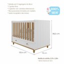 Ver imagem 4 de Quarto de Bebê com 1 Berço 1 Cômoda 3 Gavetas e 1 Guarda Roupa 4 Portas 4 Gavetas Picolé Espresso Mó