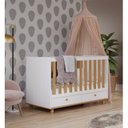 Ver imagem 2 de Quarto de Bebê com 1 Berço 1 Cômoda 3 Gavetas e 1 Guarda Roupa 4 Portas 4 Gavetas Picolé Espresso Mó