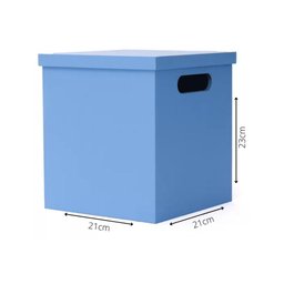 Puff/baú Infantil 100% Mdf (20x20x23) Azul Claro - 4