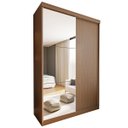 Ver imagem 2 de Guarda-roupa Solteiro 2 Porta de Correr e 3 Espelhos Cléo - Freijó