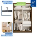 Ver imagem 3 de Guarda-roupa Solteiro 2 Porta de Correr e 3 Espelhos Cléo - Freijó