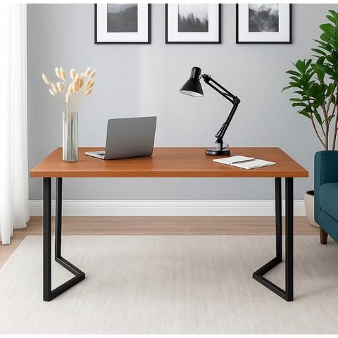 Pé de Mesa Industrial Ferro Preto Resistente , Estilo V