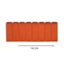 Ver imagem 2 de Cabeceira Estofada Queen Modulada Adesivada Veludo Terracota