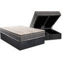 Ver imagem 1 de Cama Box Baú Queen: Colchão Ortopédico Paropas D45 Conforto Mega Firme + Base Crc Suede Gray (