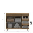 Ver imagem 2 de Gabinete de Banheiro 100cm sem Cuba Ref 1000 Cewal - Itapuã/off White