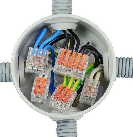 Kit Conector Emenda Rápida Alavanca Borne 2 Fios - 50 Peças - 5