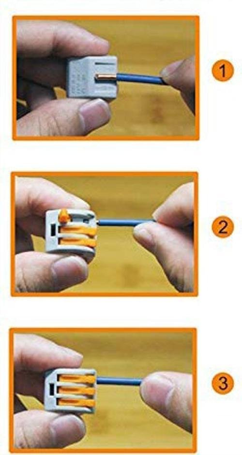 Kit Conector Emenda Rápida Alavanca Borne 2 Fios - 50 Peças - 6