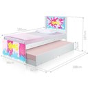Ver imagem 3 de Bicama Juvenil Solteiro com Colchões MDF MDP Branco Tebarrot Móveis