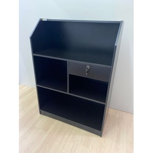 Balcão Caixa Preto Vitrine Prateleiras Mdf Loja, Pet Valet