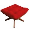 Poltrona costela e puff costela Giratória Vermelho - House moveis - 3