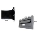 Ver imagem 3 de Caixa De Correio Moderna Luxo Para Muro, Parede e Embutir - 14CM:Preto Fosco