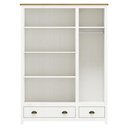 Ver imagem 5 de Guarda Roupa Madeira Maciça 3 Portas Osiris 2 Gavetas Branco/freijó - G74 - Gran Belo