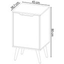 Ver imagem 3 de Gabinete 1 Porta com Cuba para Banheiro Bn3630x41 Preto Tecno Mobili