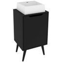 Ver imagem 1 de Gabinete 1 Porta com Cuba para Banheiro Bn3630x41 Preto Tecno Mobili