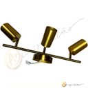 Ver imagem 3 de Luminária de Teto 3 Spots Orientável Sobrepor Gu10 Alumínio Dourado Bivolt Sala Cozinha Gourmet