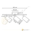 Ver imagem 7 de Luminária de Teto 3 Spots Orientável Sobrepor Gu10 Alumínio Dourado Bivolt Sala Cozinha Gourmet