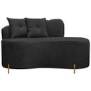 Ver imagem 1 de Sofá Namoradeira Orgânico Grécia 3 Lugares 200cm Bouclê:bouclê Preto