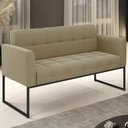 Ver imagem 2 de Sofá Namoradeira Base Industrial Preto Ana Suede Marrom Rt - Ibiza