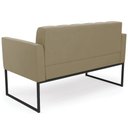Ver imagem 7 de Sofá Namoradeira Base Industrial Preto Ana Suede Marrom Rt - Ibiza