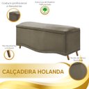Ver imagem 3 de Conjunto Cabeceira/Calçadeira Holanda 1,95 Marrom - Star Confort