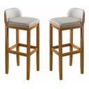 Ver mais imagens de Kit 2 Banqueta Alta Encosto Cozinha Area Gourmet Americana Padrão Estofamento Confortavel
