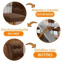 Ver imagem 6 de Mesa Sala de Jantar Carol 180cm e 6 Cadeiras Carol Moderna Vel. Marrom/off White/imbuia